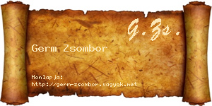 Germ Zsombor névjegykártya