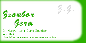 zsombor germ business card